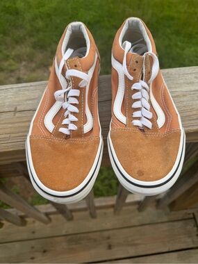 Vans Old Skool Peach Suede Canvas Sneakers Women’s 8 Men’s 6.5